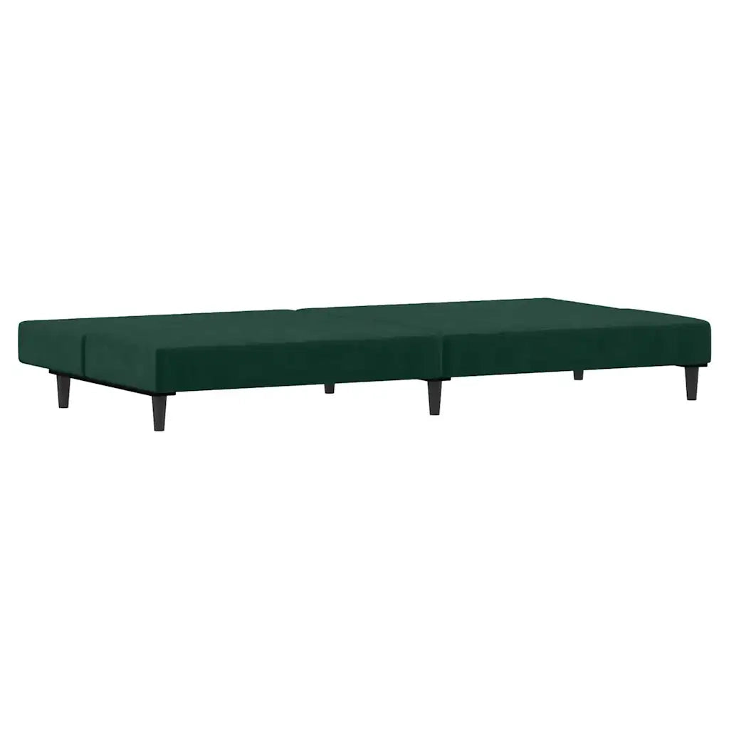 Divano Letto a 2 Posti-Sofa Letto 2 Posti-Daybed Verde Scuro in Velluto 745512