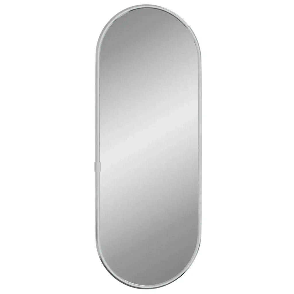 Specchio da Parete | Specchio decorativo Argento 40x15 cm Ovale
