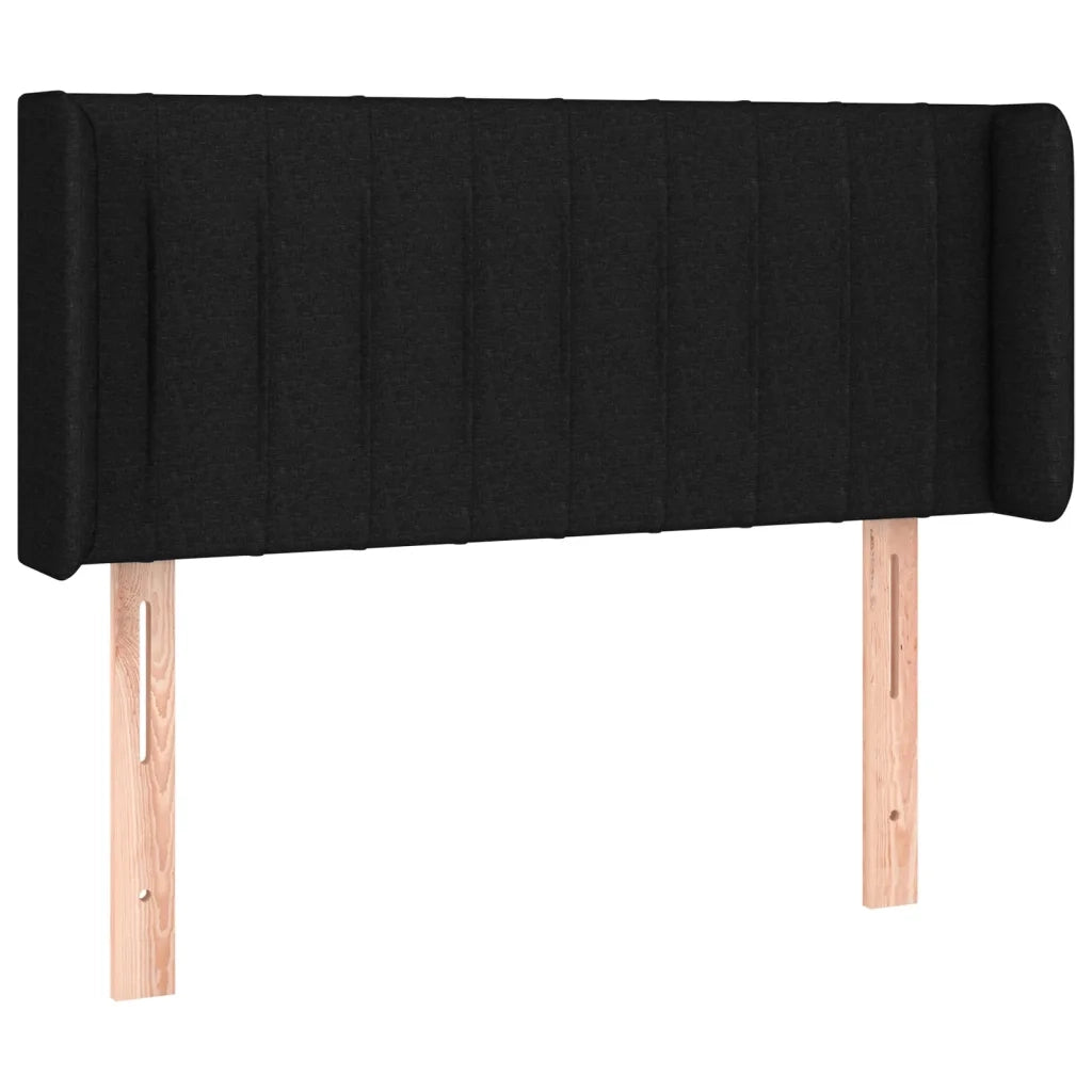 Testiera ad Orecchio-Testata con Orecchie Nera 93x16x78/88 cm in Tessuto 577703