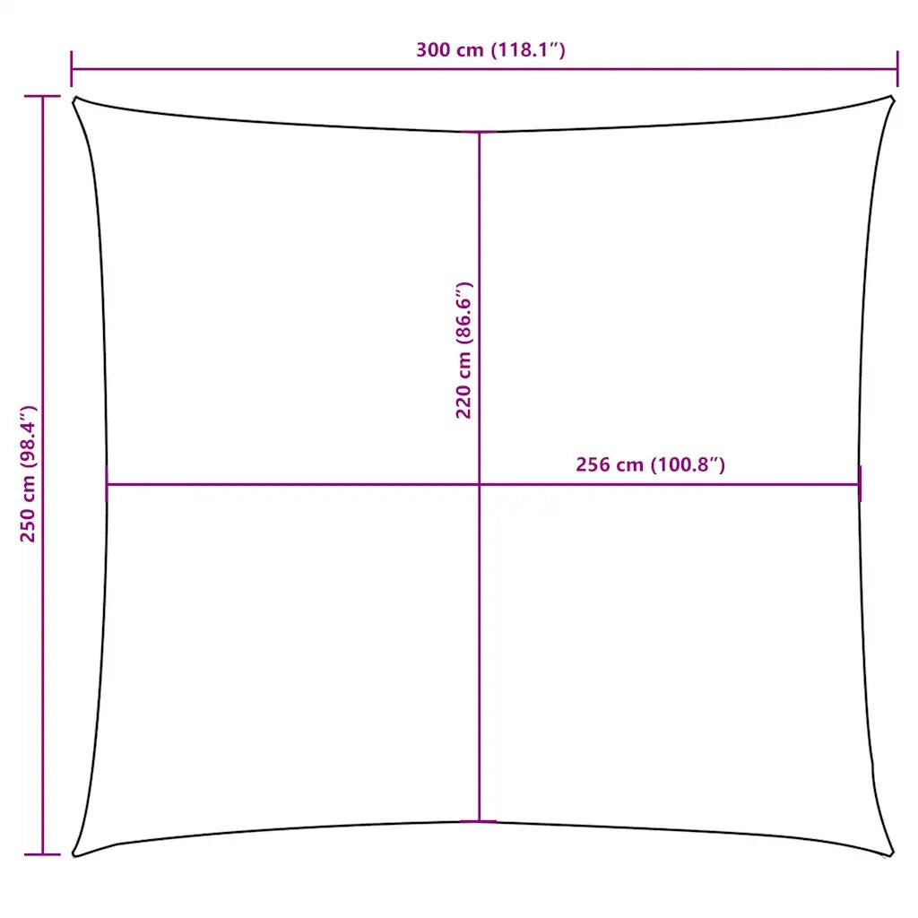 Parasole a Vela Oxford Rettangolare 2,5x3 m Blu 135535
