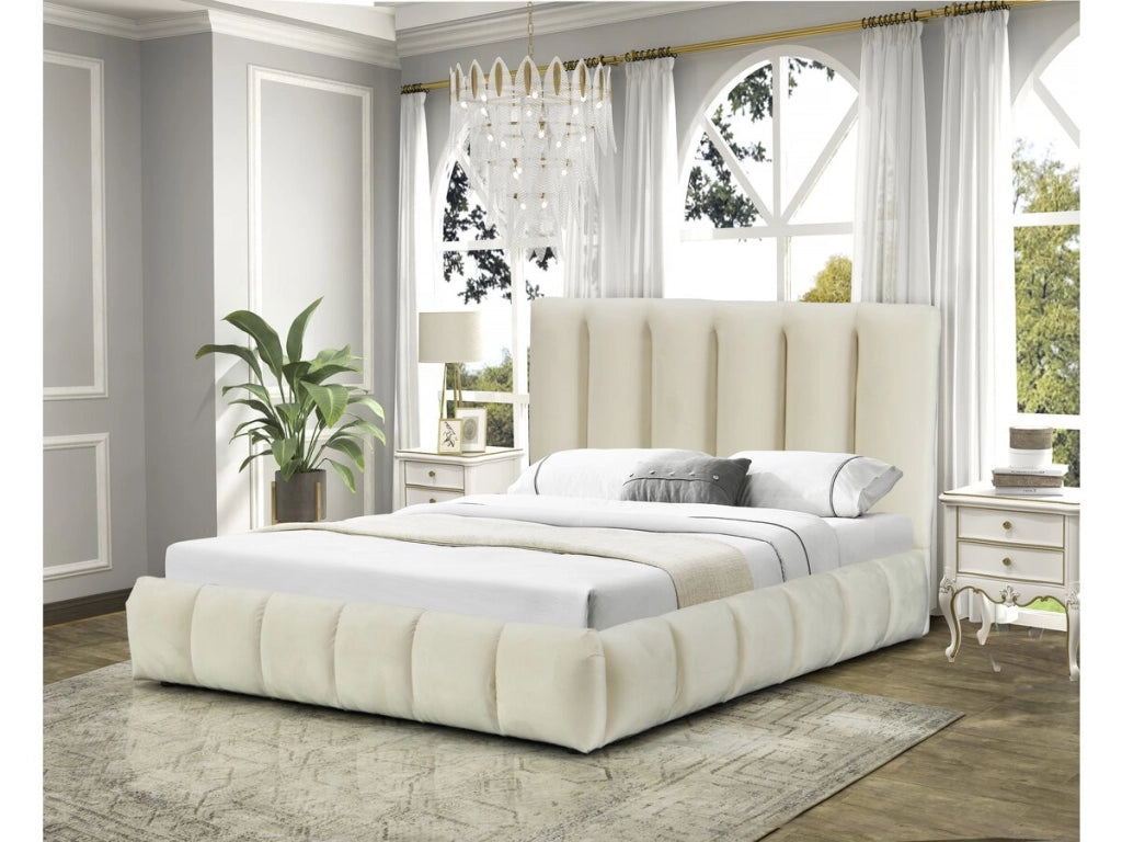 Letto "Annie" con cassettone 160 x 200 cm - Beige