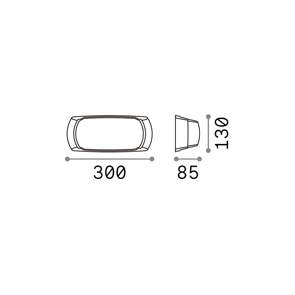 Applique Moderna Felix-2 Materie Plastiche Nero 1 Luce E27