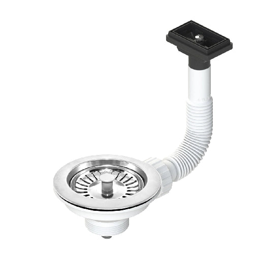 Piletta rettangolare 114 mm con troppo pieno