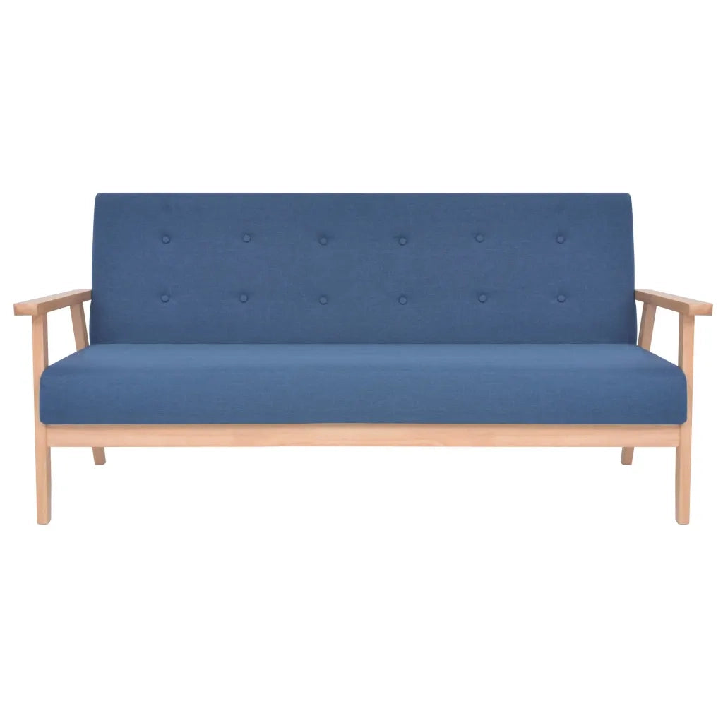 Set di Divani 3 pz in Tessuto Blu 279146