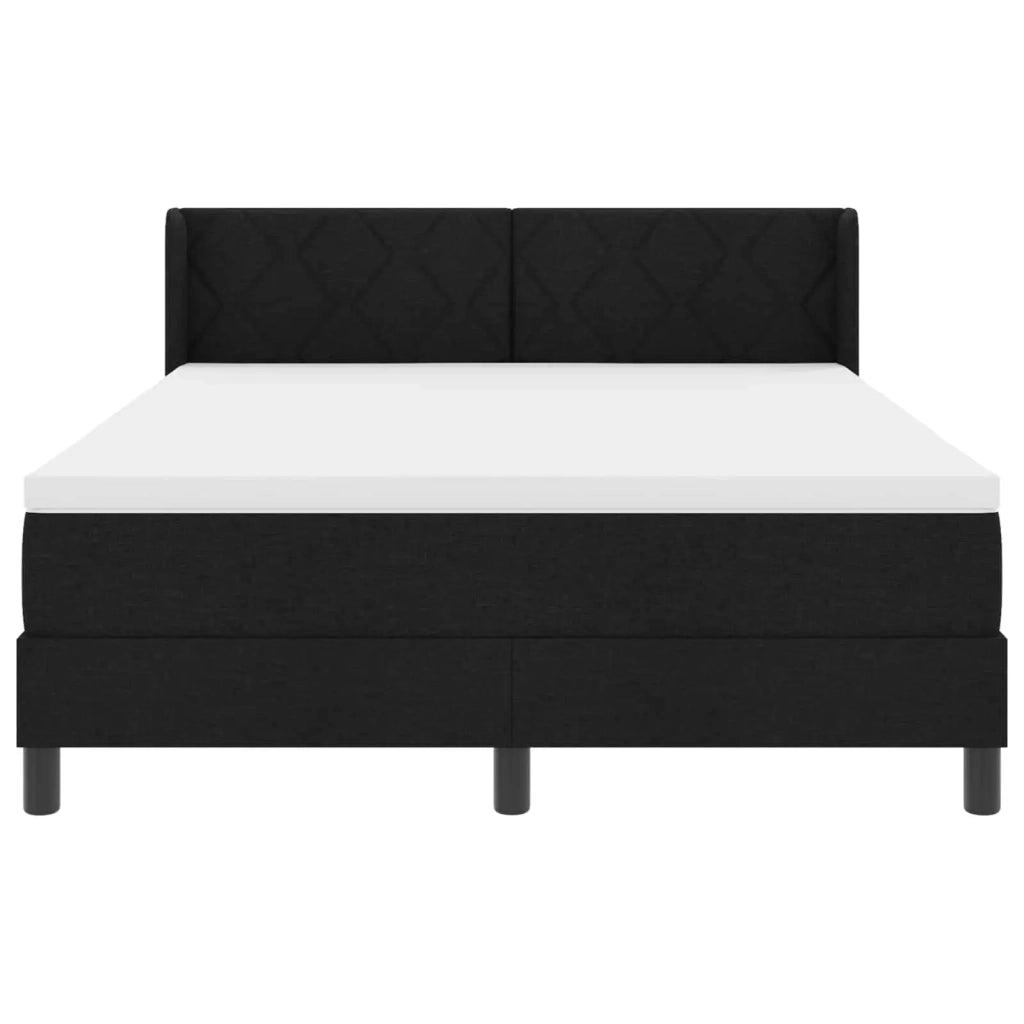 Letto a molle con testiera Nero 200 x 160 cm Tessuto 3341176