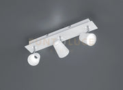 NARCOS BARRA 3 SPOTS LED 13W 1200lm, 3000K  BIANCA CON DIFFUSORE CONICO FORO L. 45CM