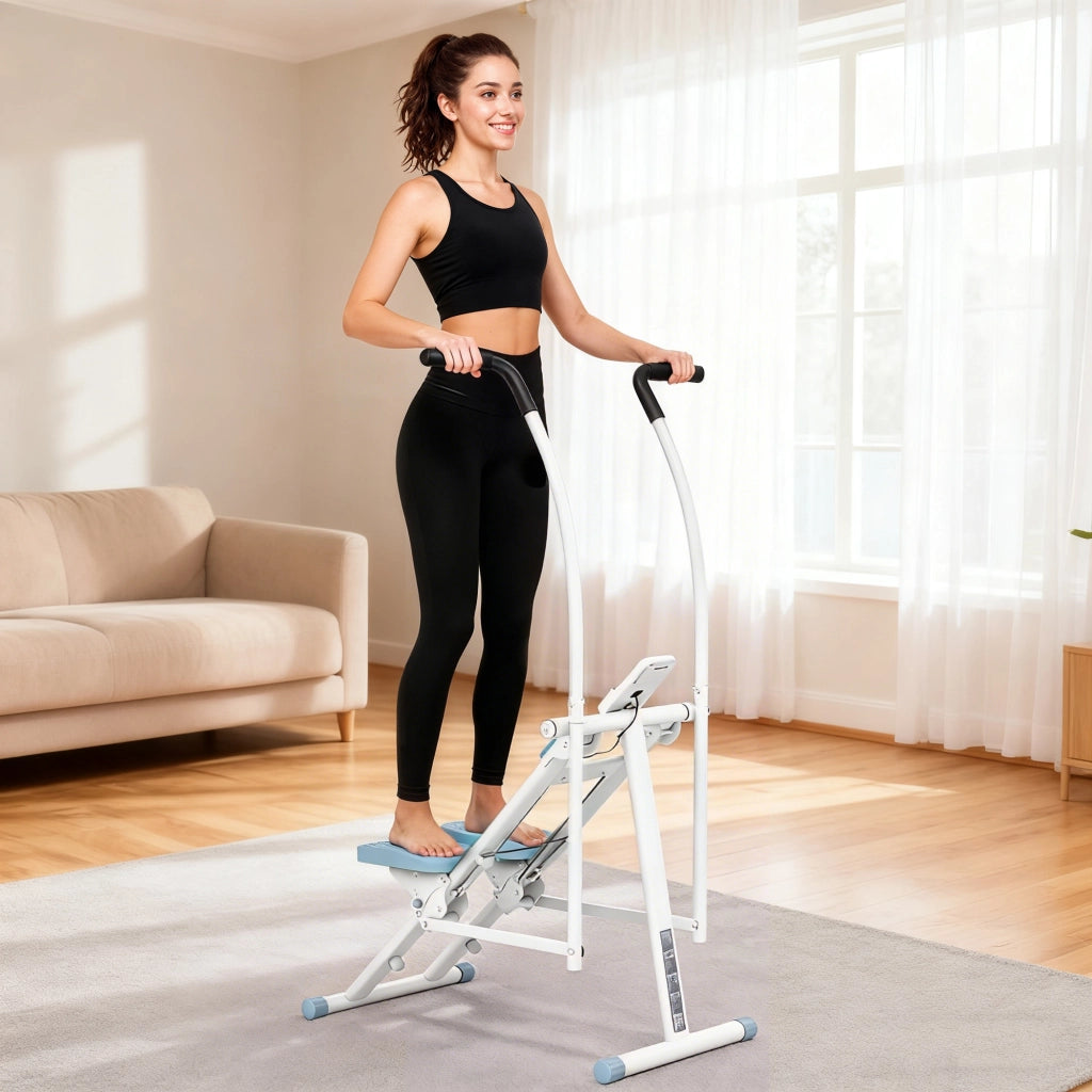 Stepper Fitness Pieghevole ¨C Xylo ¨C LCD Display 85x80x142cm Bianco
