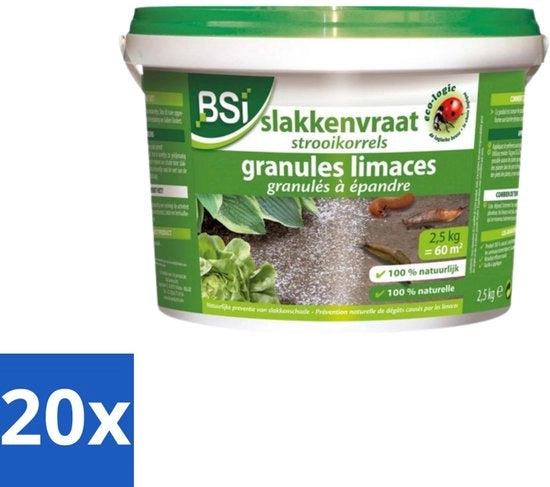 Detersivo per lotta alle lumache - 2,5 kg - Confezione in bulk - 20 pezzi