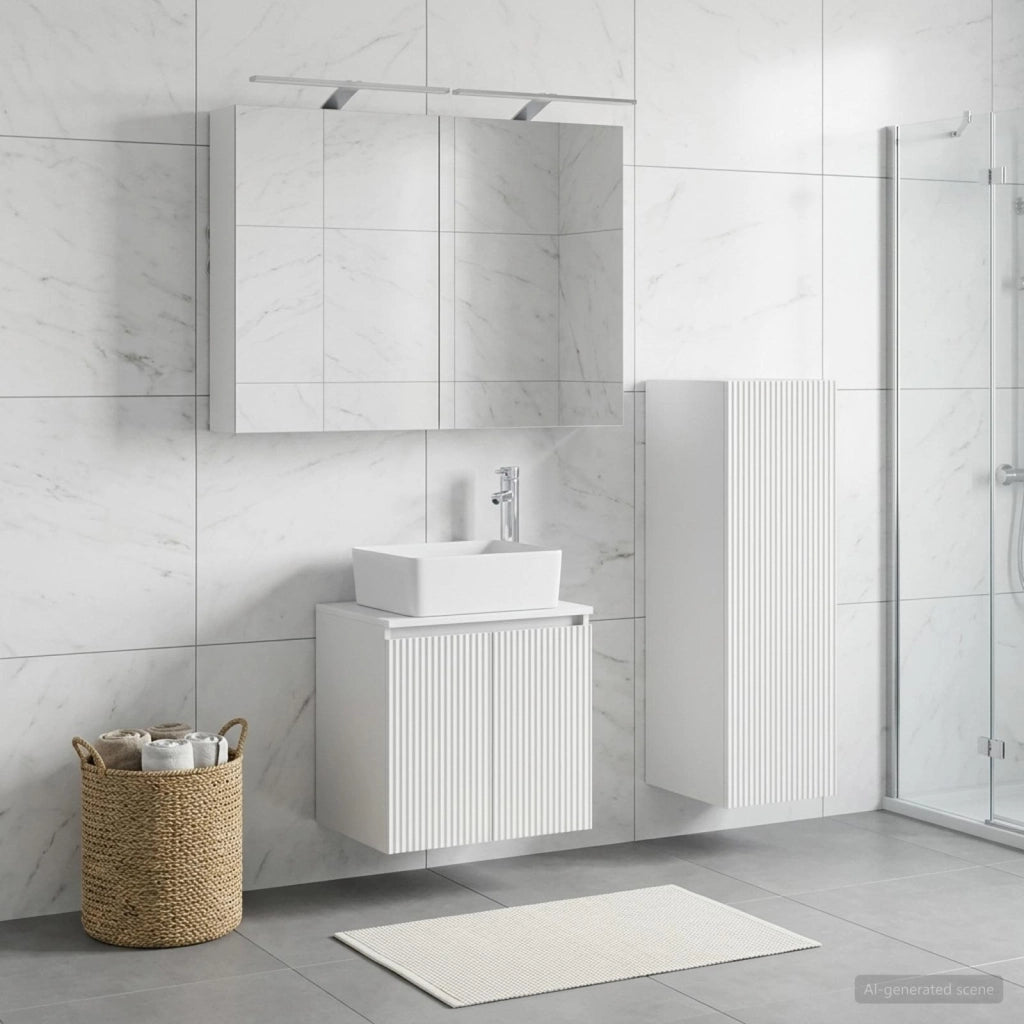 Set di mobili per il bagno 4 pz Bianco 3407431