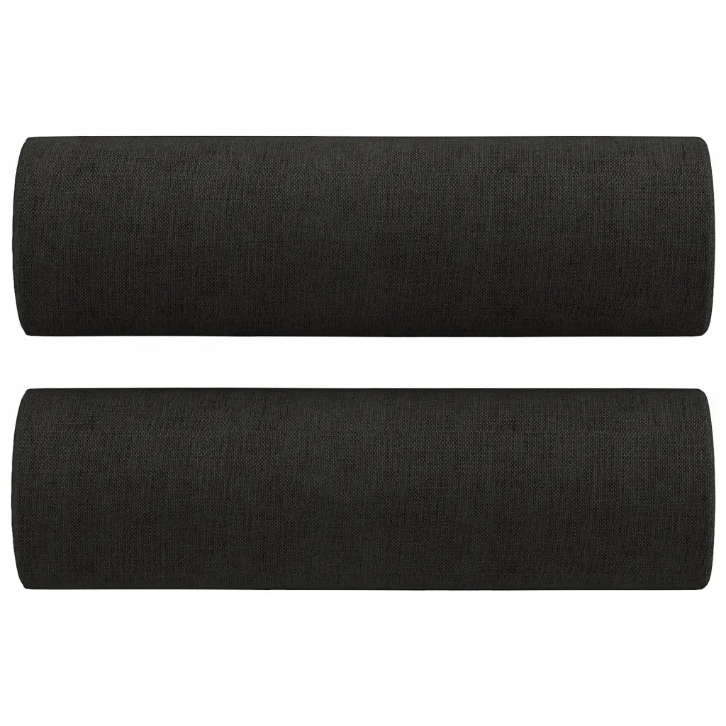 Set Divani 3 pz con Cuscini Nero in Tessuto 3201596