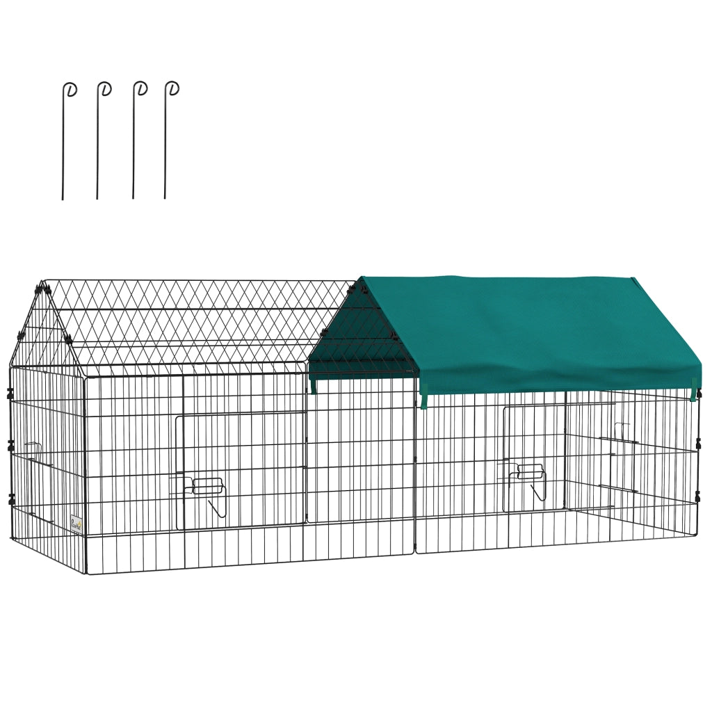 Gabbia per Conigli da Esterno e Interno ¨C Xylo ¨C Verde 185x75x75 cm