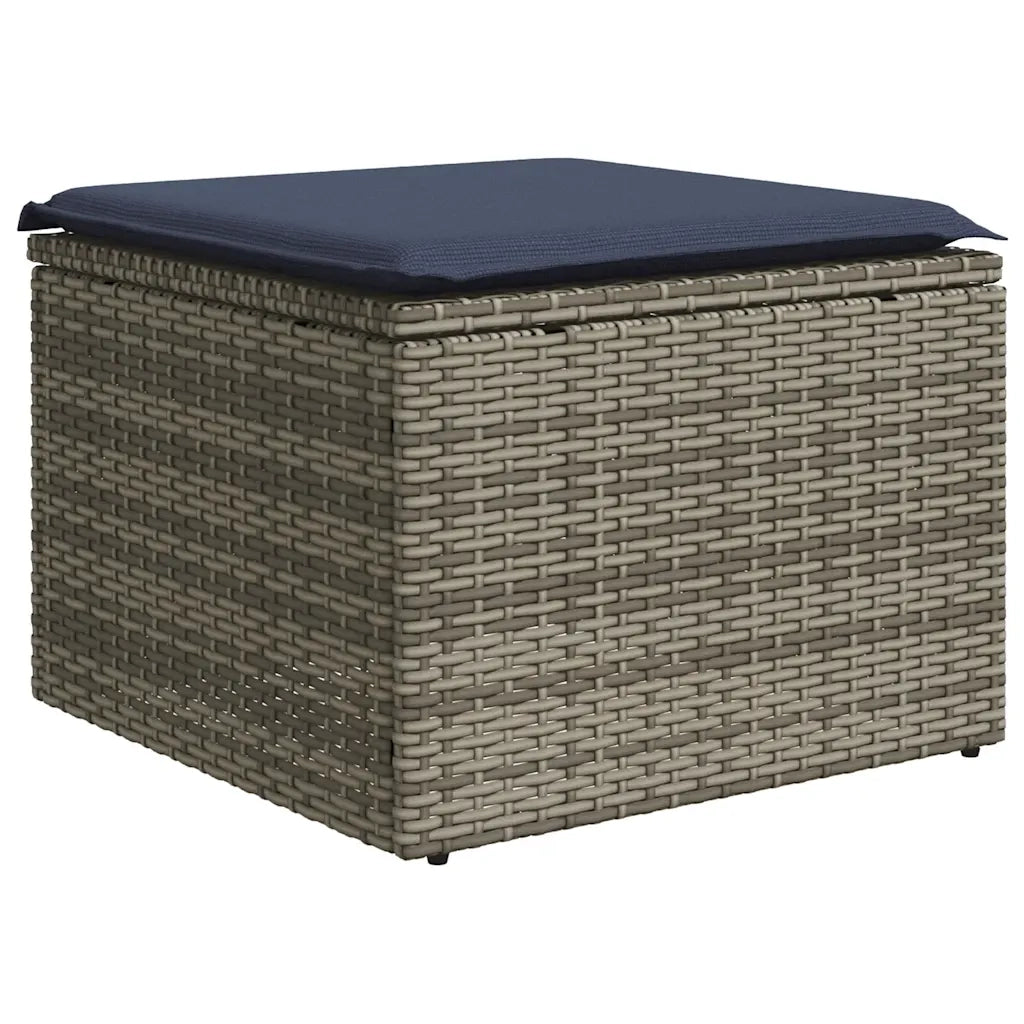 Set Divani da Giardino 8 pz con Cuscini Grigio in Polyrattan 3269331