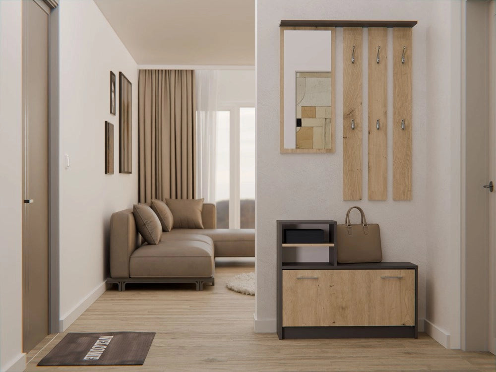 Guardaroba VERA antracite rovere artisan