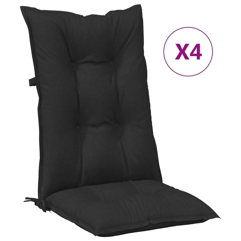 Set di cuscini per sedia alta 4 pcs Melange nero 4002368