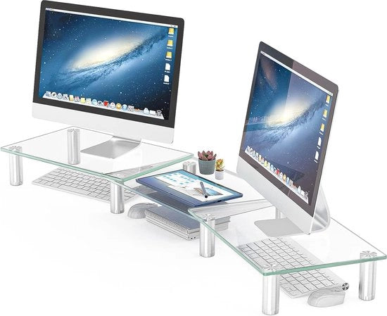 Altezza regolabile per monitor, standa per due schermi - Riser per due monitor
