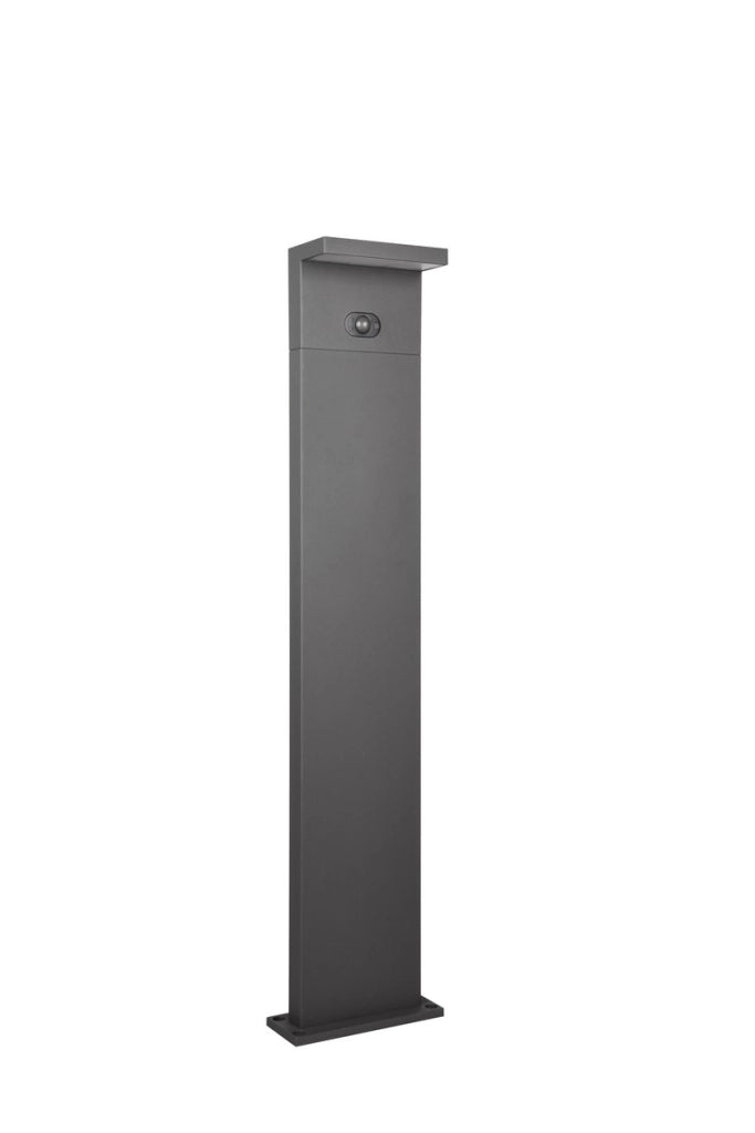 Lampione giardino LED solare antracite PIR IP65 BLYDE