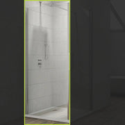 Lato fisso per box doccia porta battente swing cristallo temprato *** misure 72-75xh195 cm trasparente, confezione 1