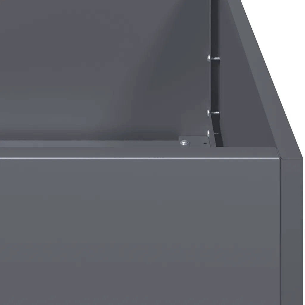 Fioriera Antracite 280x80x40 cm in Acciaio