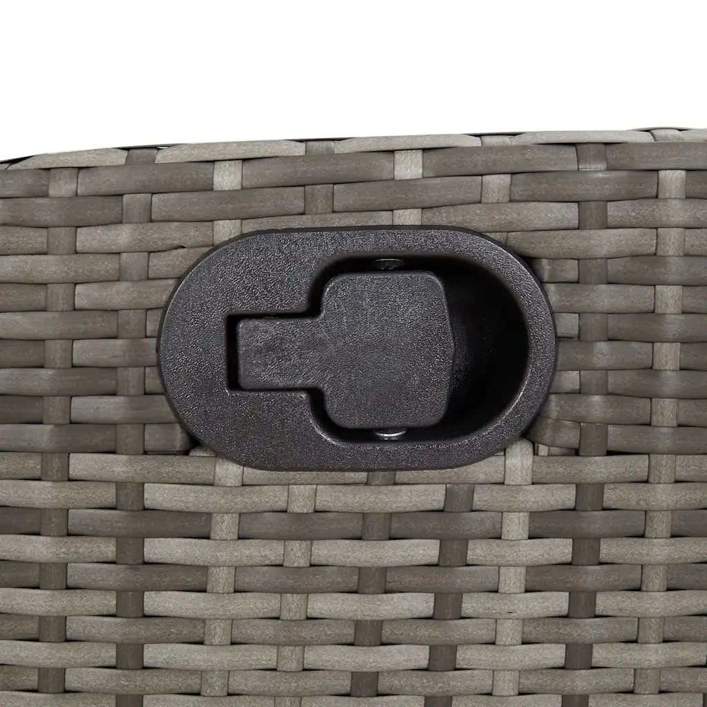 Sedie da Giardino Reclinabili 2 pz e Cuscini Grigio Polyrattan 365175