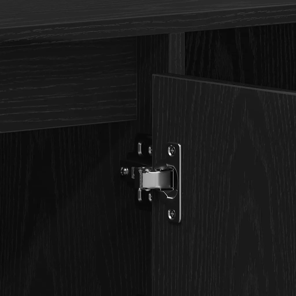 Set mobile TV Rovere Nero 100 x 35 x 55 cm Legno multistrato 862970