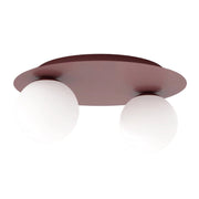 Plafoniera SOLAR 2xE14 vetro bordeaux bianco Emibig