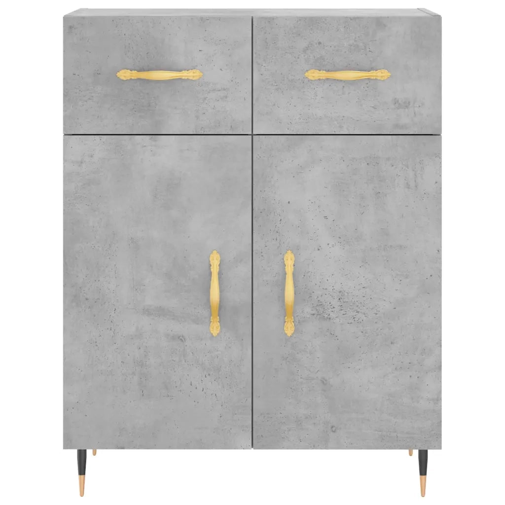 Credenza Grigio Cemento 69,5x34x180 cm in Legno Multistrato 3198133