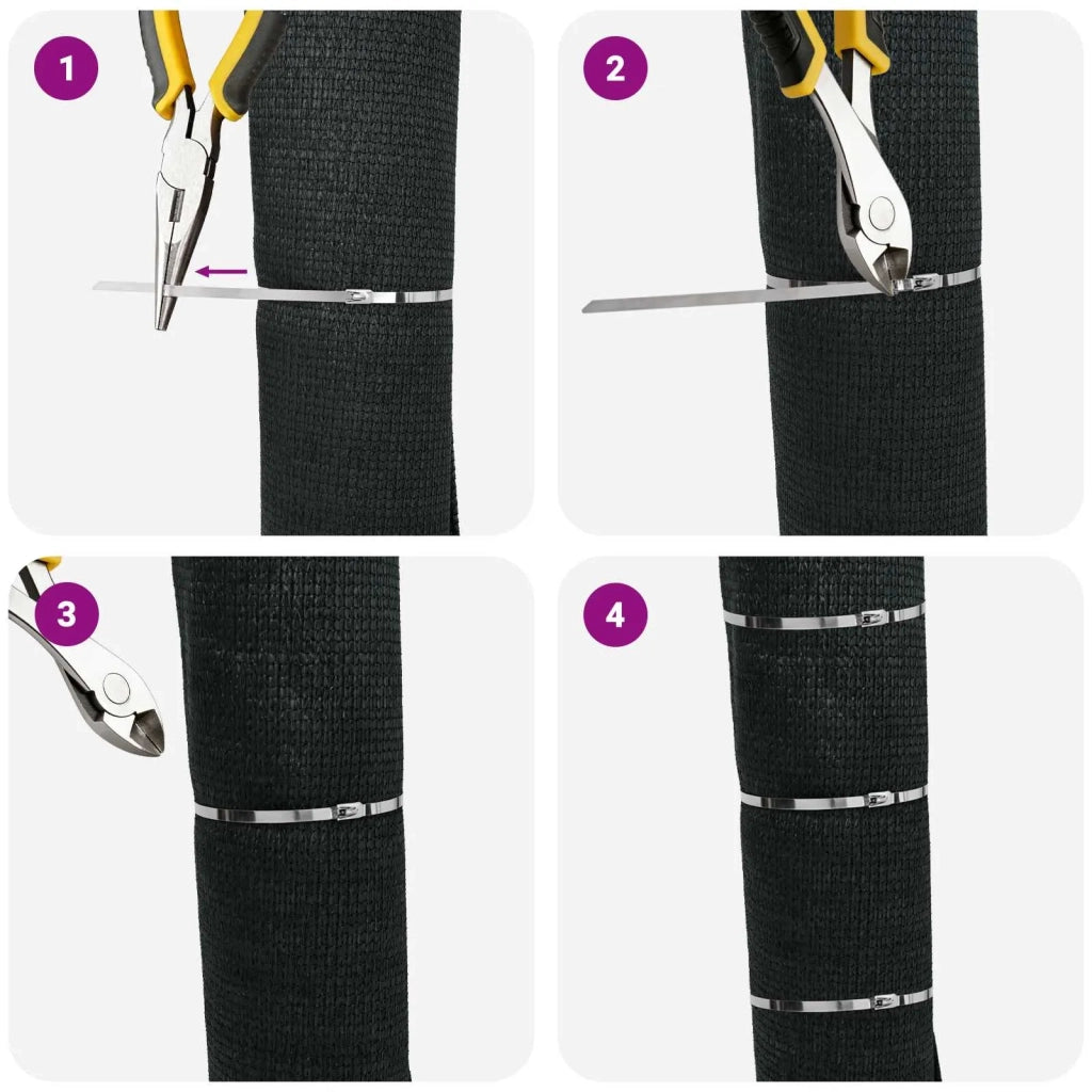 Fascetta per Cavi 250 pz 4,6 x 250 mm Argento 42029283