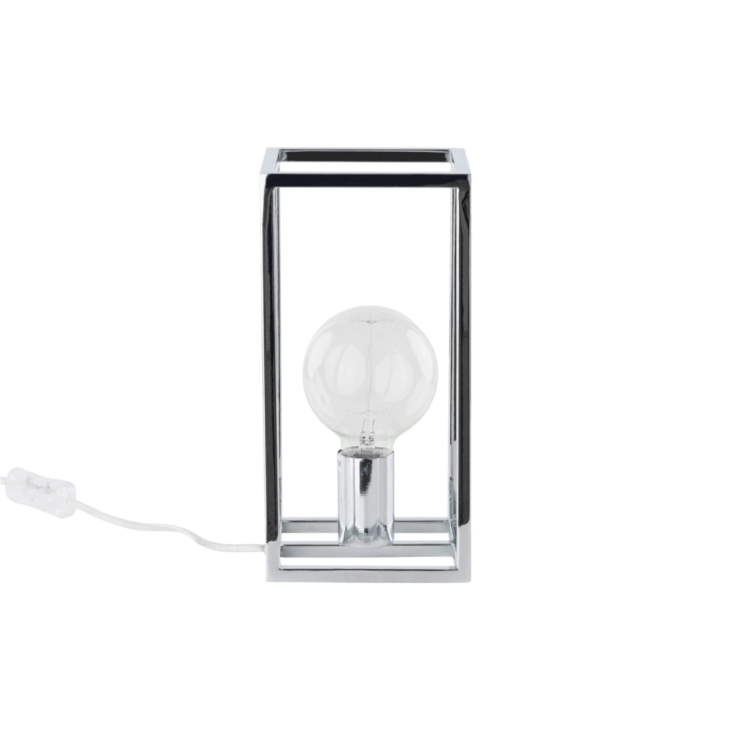 Lampada da tavolo Italux Sigalo industriale cromo E27