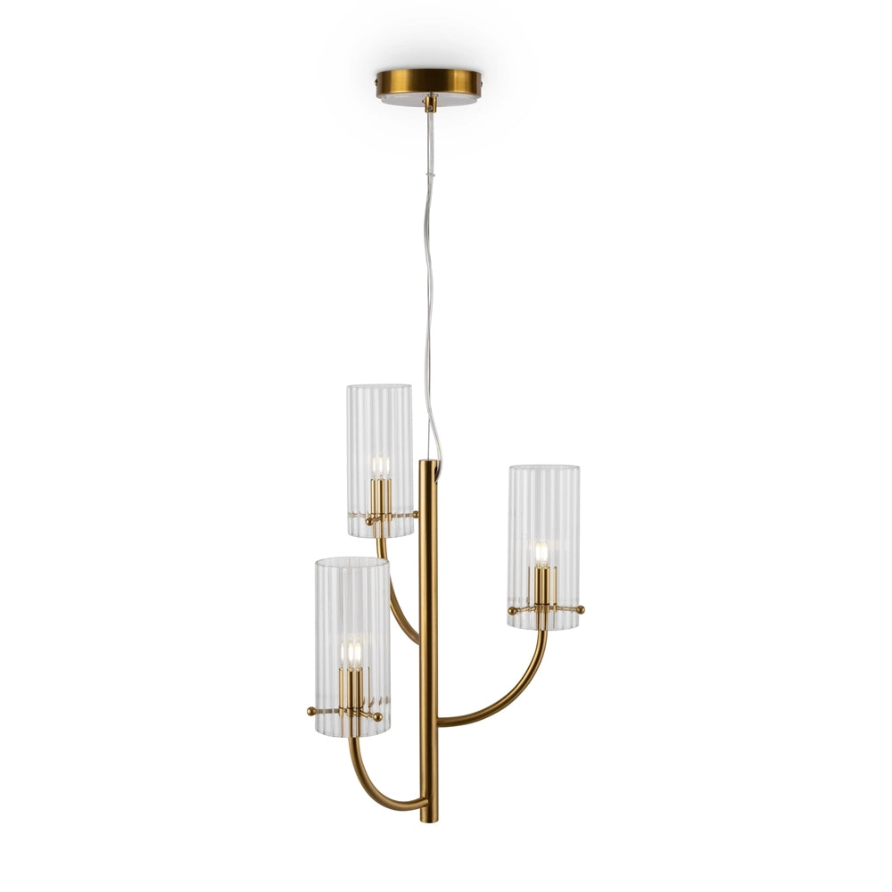 Lampada a sospensione Maytoni Arco ottone 3 luci Ø35