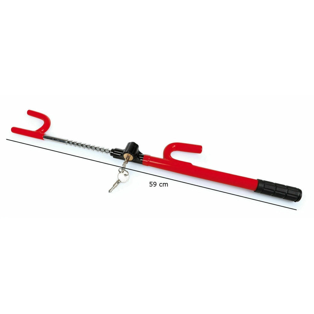 Trade Shop - Asta Blocca Sterzo Per Volante Auto Antifurto Sicurezza Macchina Anti Theft 60cm -