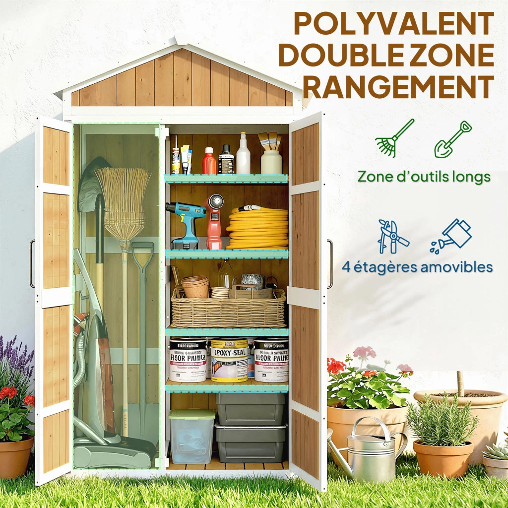 Armadio da Giardino ¨C zephmum ¨C Naturale 105x55x179 cm