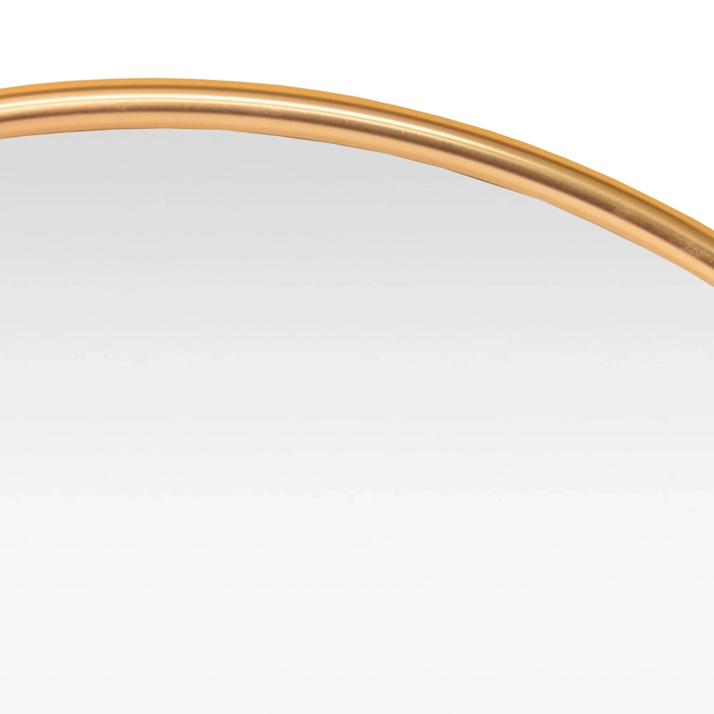 Specchio da parete rotondo 60 cm alluminio oro 03_0007946