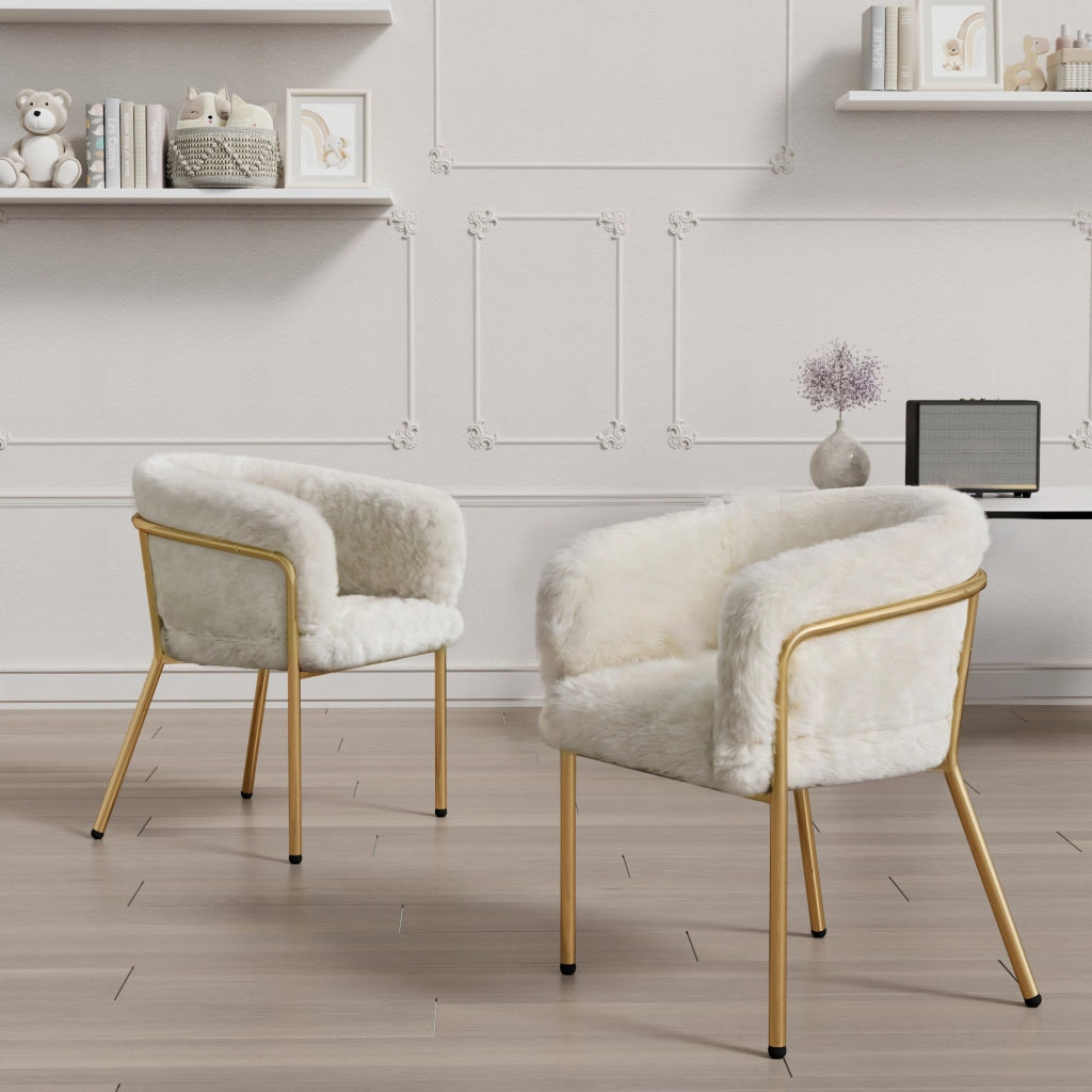 Sedia da Pranzo con Gambe in Metallo ¨C Xylo ¨C Beige, Imbottita, Similpelle