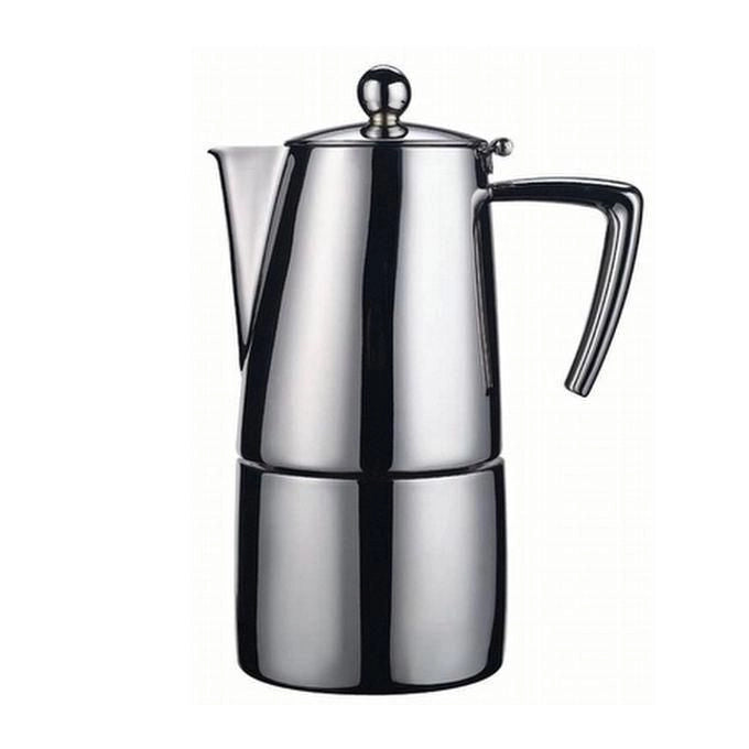 Ilsa 8000409002126 Slancio Caffettiera Moka Espresso 2 tazze Acciaio Inox 18-10 Induzione Filtro Riduttore colore Satinato