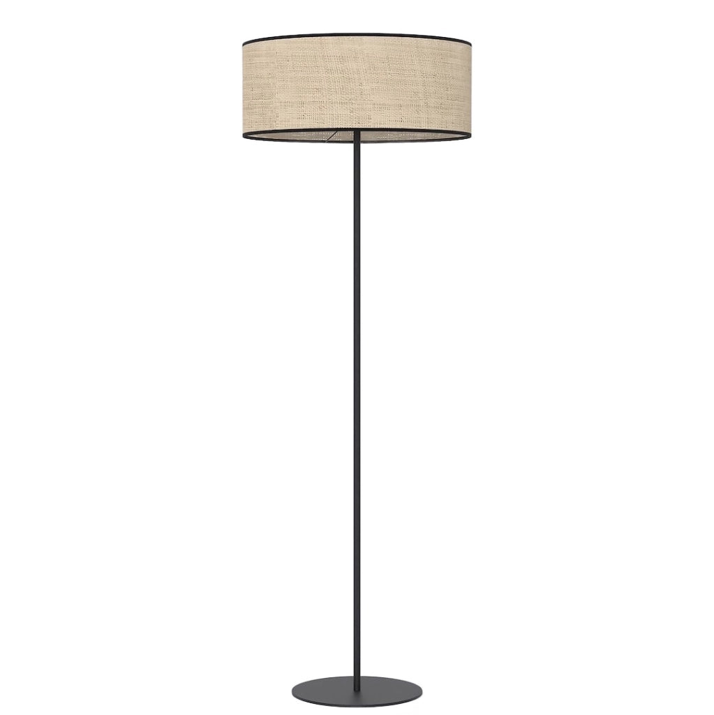 Lampada da terra boho rattan nero-beige 1xE27 Emibig