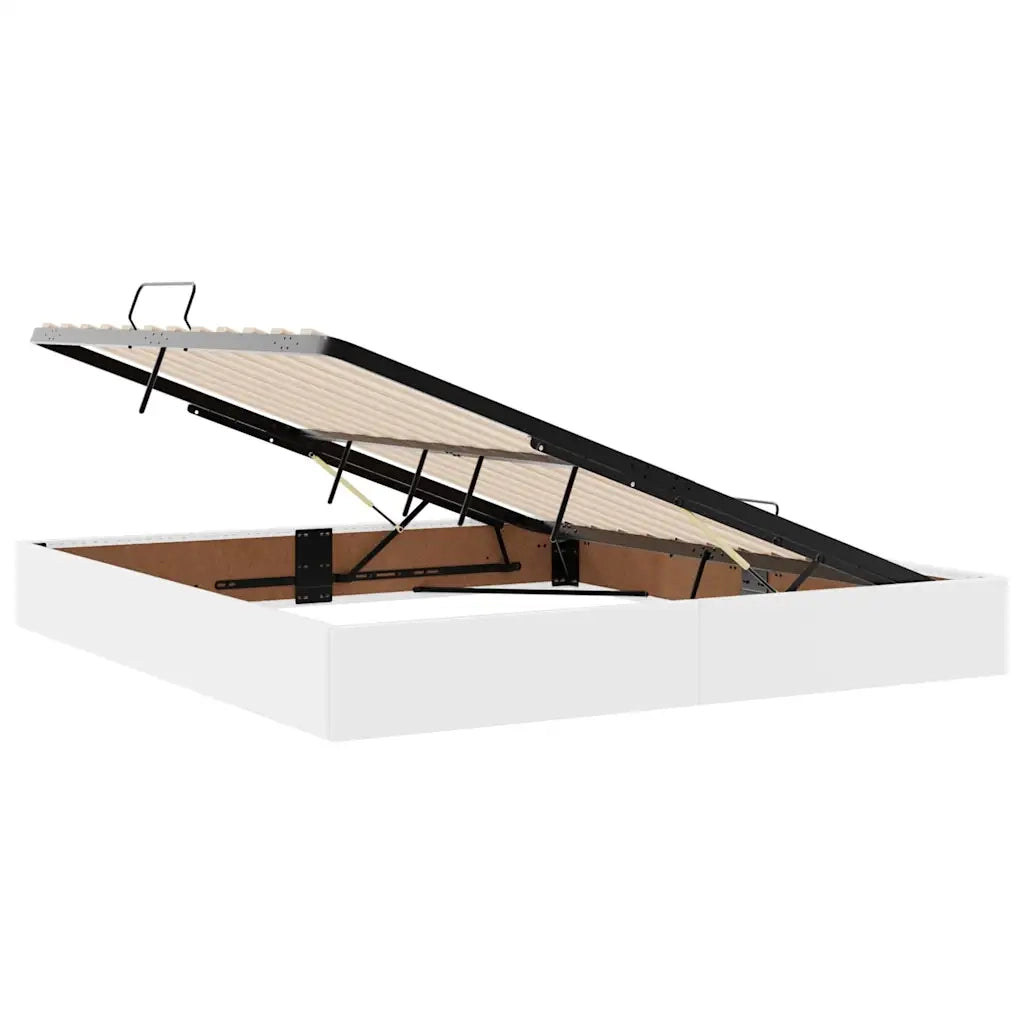 Letto con contenitore e LED con led Bianco Puro 160 x 200 cm