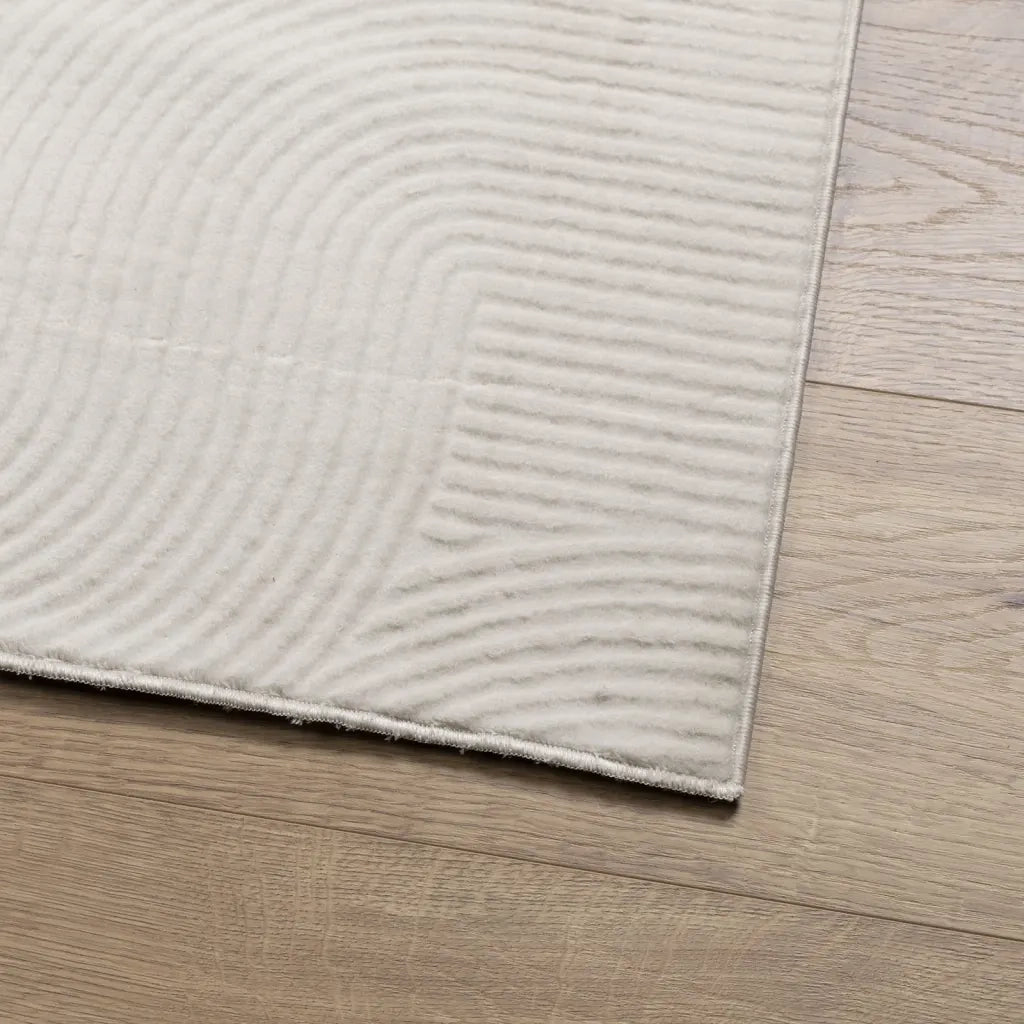 Tappeto IZA a Pelo Corto Aspetto Scandinavo Crema 80x150 cm 375438