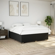 Giroletto senza Materasso Nero 200x200 cm in Tessuto 3284501