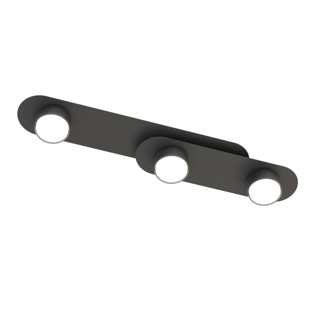 Plafoniera minimalista nera 3 luci GX53 STILO Emibig
