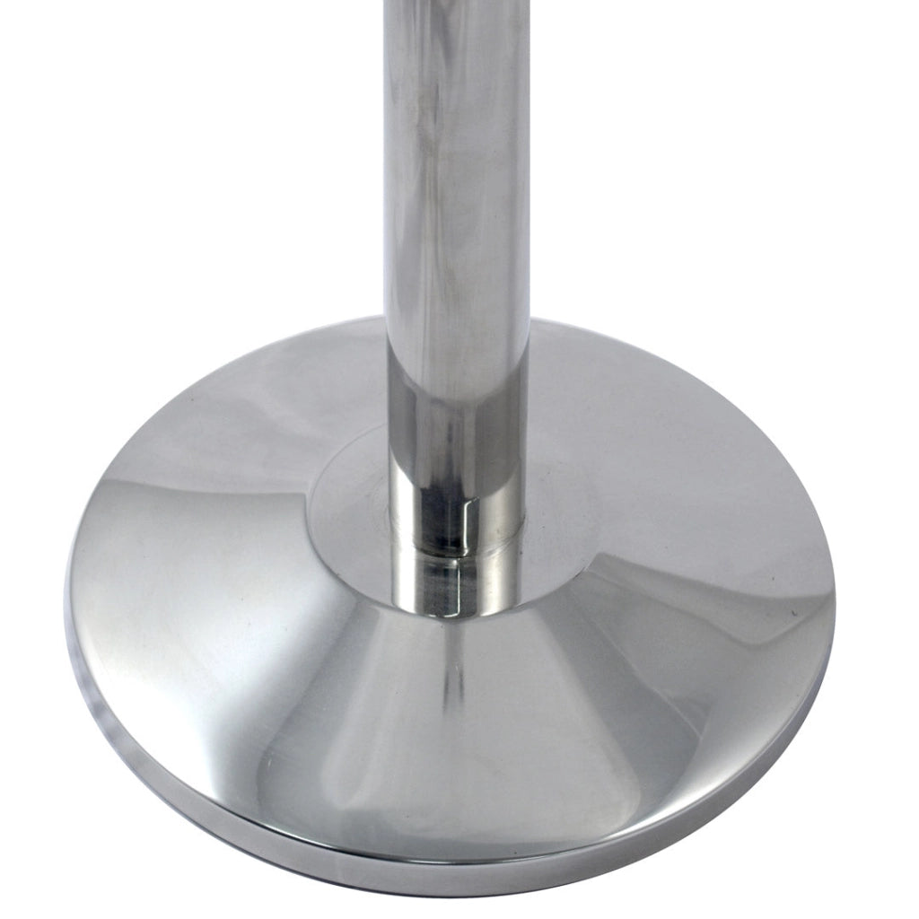Colonnina Tendinastro 3 metri in Acciaio Inox Spazzolato Ø36x101 cm Nastro Arancione