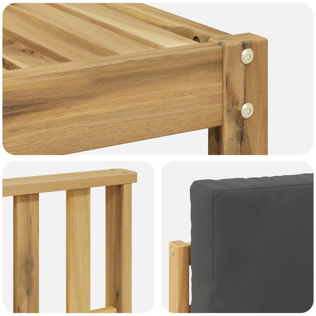 Set di divani da esterno 7 pz Bianco e Antracite Poliestere 3387731