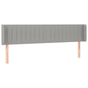 Testiera | Testata ad Orecchio Grigio Chiaro 163x16x78/88 cm in Tessuto
