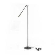 Vega Lampada da Terra LED a Tubo in Metallo Nero Opaco con Luce 3000K, Interruttore a Pedale e Struttura di Design per Interni - LA/144