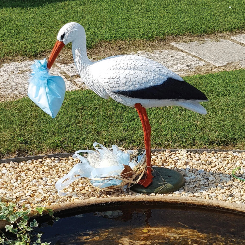 Cicogna decorazione per laghetti e giardini altezza 86 cm