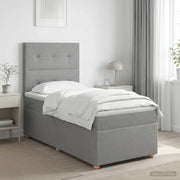Letto box spring con materasso Grigio Chiaro Singolo Tessuto 3453979