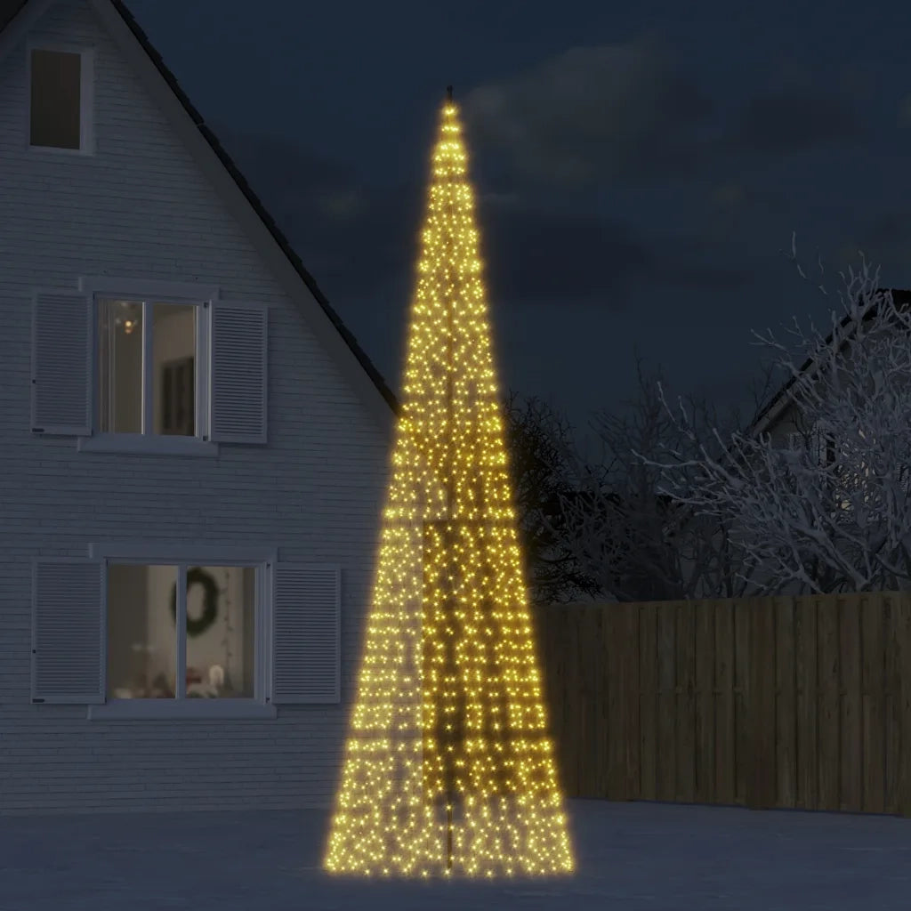Albero di Natale a LED 1534 LED Bianco Caldo 500 cm 358116