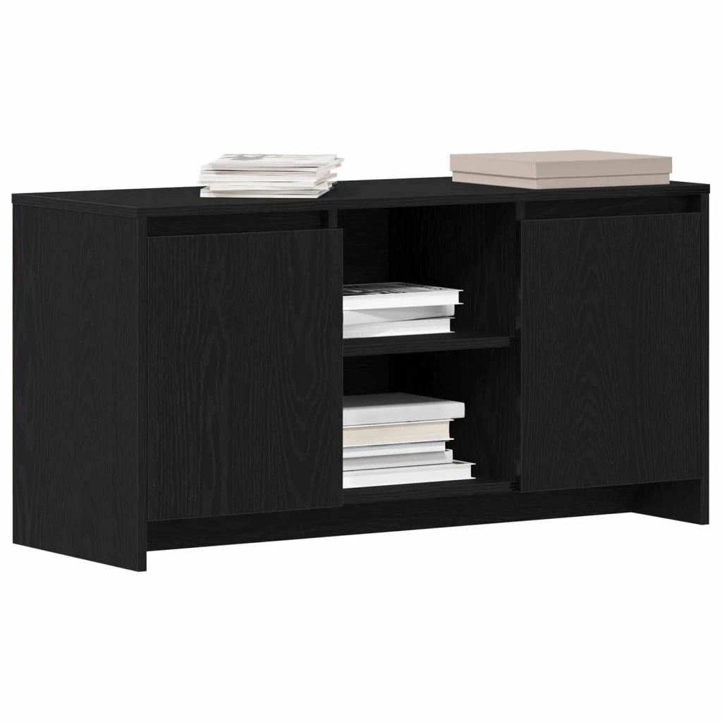 Mobile TV Rovere Nero 102 x 37,5 x 52,5 cm Legno multistrato 862707