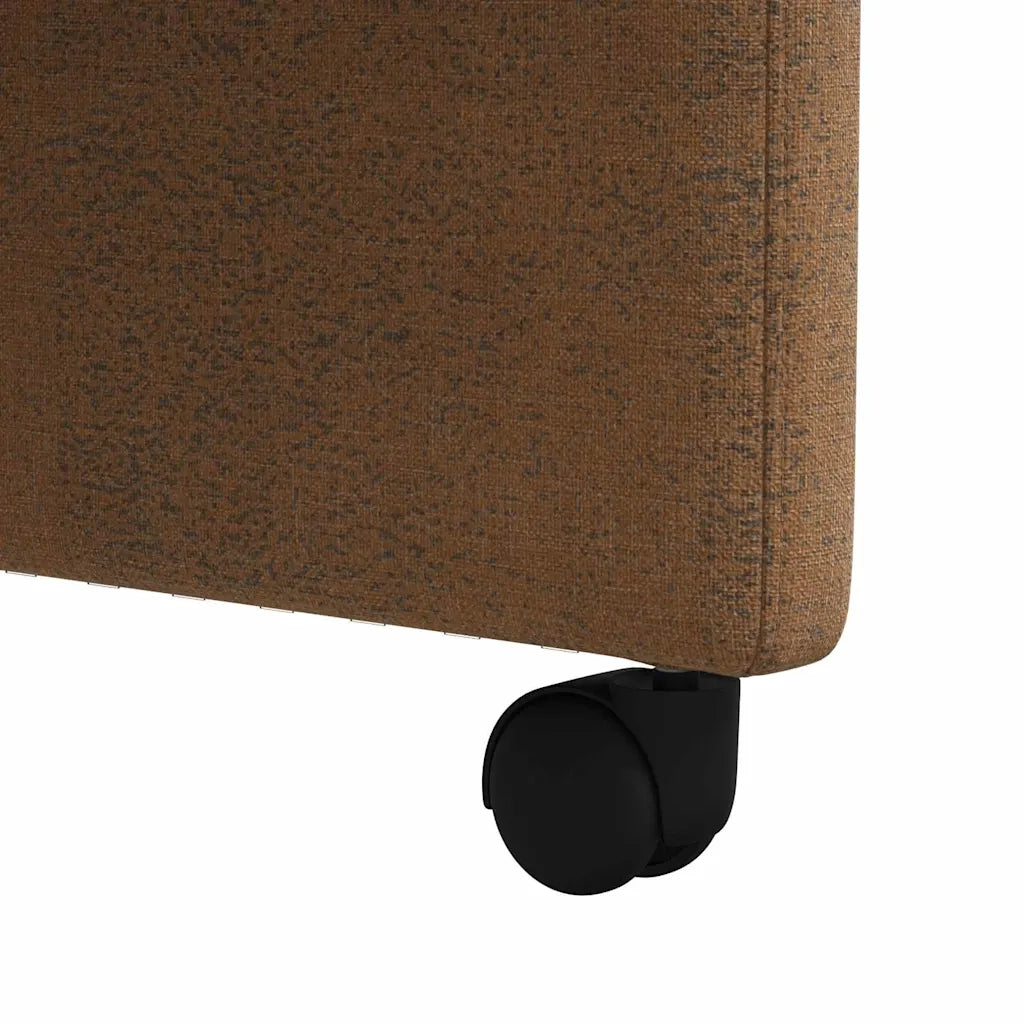 Sedie da Pranzo con Ruote 2 pcs Marrone 58 x 67 x 97 cm 42017896
