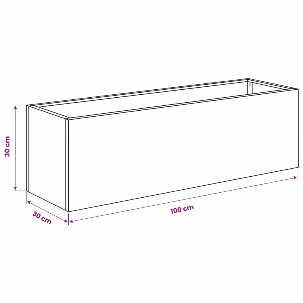 Vaso da giardino 2 pz Antracite 80 x 30 x 30 cm 8005209