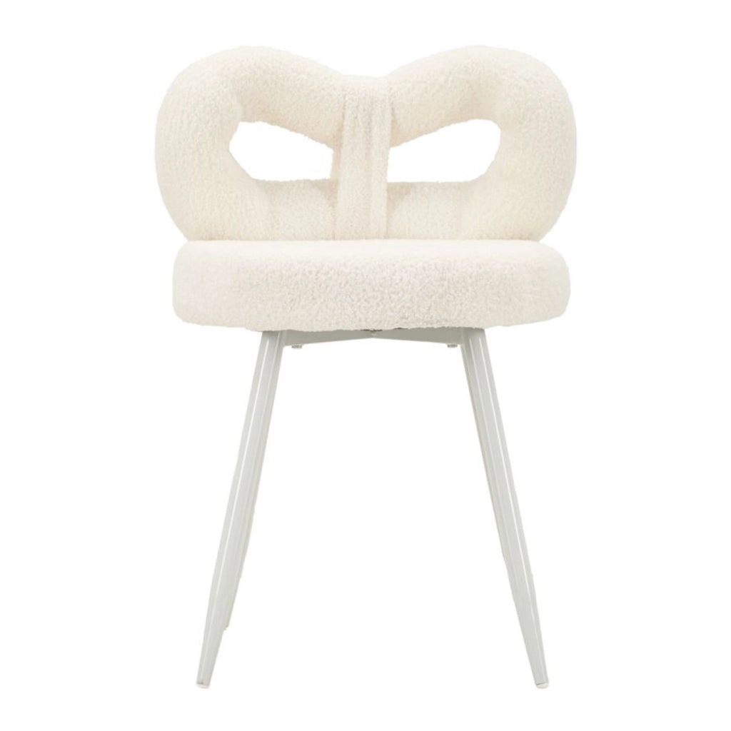 Sedia Fiocco, Bianco, MDF, 40x40x67 cm